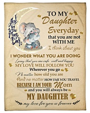 Gift For Daughter - To My Daughter Elephant Small Fleece Blanket - 30" x 40" front