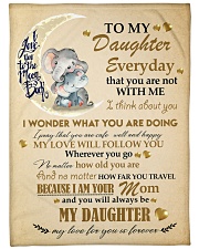 Gift For Daughter - To My Daughter Elephant Fleece Blanket tile