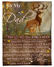 Gift For Dad - To My Dad Deer Gift Small Fleece Blanket - 30" x 40" front