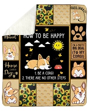 Gift For Corgi Lovers - How To Be Happy Sherpa Fleece Blanket tile