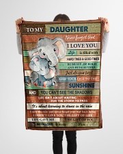 Gift For Daughter - To My Daughter Elephant Small Fleece Blanket - 30" x 40" aos-coral-fleece-blanket-30x40-lifestyle-front-14