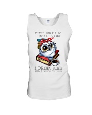 Owl T Shirt Design - Gifts For Book Lovers Custom Unisex Tank tile