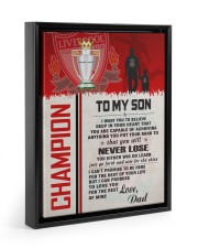 Gift For Son - To My Son Champion Floating Framed Canvas Prints Black tile