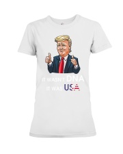It Wasn't DNA It Was USA Premium Fit Ladies Tee tile