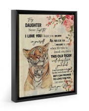 Gift For Daughter - To My Son Tiger Floating Framed Canvas Prints Black tile