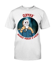 Coffee Because Murder Is Wrong Halloween Premium Fit Mens Tee tile
