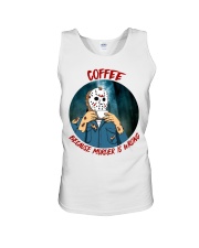 Coffee Because Murder Is Wrong Halloween Unisex Tank tile