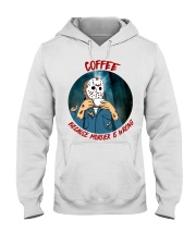 Coffee Because Murder Is Wrong Halloween Hooded Sweatshirt tile