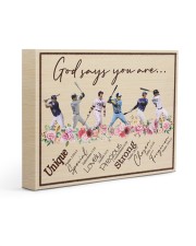 God Says You Are Baseball 14x11 Gallery Wrapped Canvas Prints front