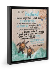 Gift For Husband - To My Husband Turtle 11x14 Black Floating Framed Canvas Prints thumbnail