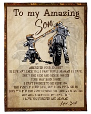 Gift For Son - To My Son Biker Small Fleece Blanket - 30" x 40" front