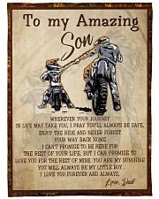 Gift For Son - To My Son Biker Fleece Blanket tile