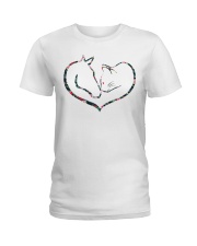 Horses and Cats Ladies T-Shirt thumbnail
