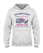 Camping Lady Hooded Sweatshirt thumbnail