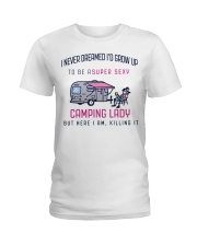 Camping Lady Ladies T-Shirt thumbnail