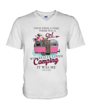 Camping V-Neck T-Shirt thumbnail