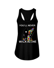 Never walk alone Ladies Flowy Tank thumbnail