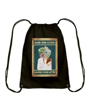 And She Lived Happily Ever After Drawstring Bag tile