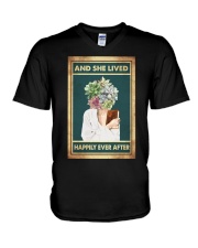 And She Lived Happily Ever After V-Neck T-Shirt tile