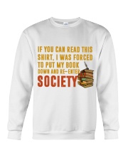 I Was Forced To Put My Book Down Crewneck Sweatshirt front