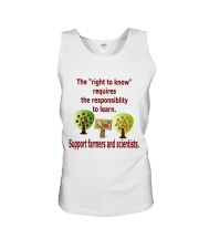 The right to know requires responsibility to learn Unisex Tank tile