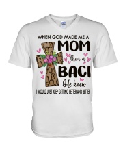 Mom Then A Baci - Cross V-Neck T-Shirt tile