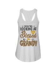 One Blessed Grandy - Leo Ladies Flowy Tank tile