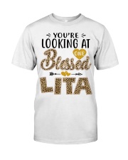 One Blessed Lita - Leo Classic T-Shirt front