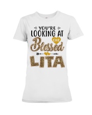 One Blessed Lita - Leo Premium Fit Ladies Tee tile
