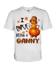 I Love Being A Ganny - Great V-Neck T-Shirt tile