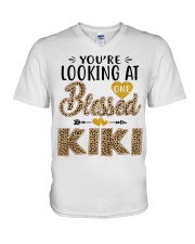 One Blessed Kiki - Leo V-Neck T-Shirt tile