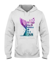 In a World Full Of Grandmas Be A Gam - Sea Hooded Sweatshirt tile
