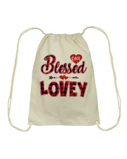 Blessed Lovey - Red Drawstring Bag tile