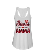 Blessed Amma - Red Ladies Flowy Tank tile