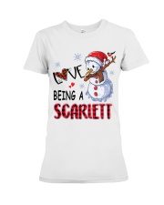 I Love Being A Scarlett - Xmas Premium Fit Ladies Tee tile