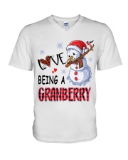 I Love Being A Granberry - Xmas V-Neck T-Shirt tile