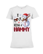 I Love Being A Hammy - Xmas Premium Fit Ladies Tee tile