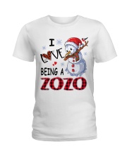 I Love Being A Zozo - Xmas Ladies T-Shirt tile