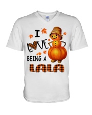 I Love Being A Lala - Great V-Neck T-Shirt tile