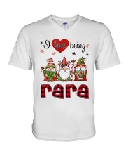 I Love Being Rara - R V-Neck T-Shirt tile