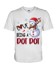 I Love Being A Dot Dot - Xmas V-Neck T-Shirt tile