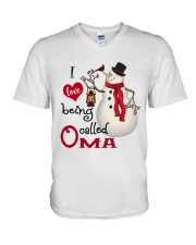 I Love Being Called Oma - Xmas V-Neck T-Shirt tile