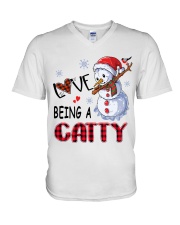 I Love Being A Catty - Xmas V-Neck T-Shirt tile