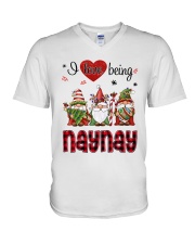 I Love Being Naynay - R V-Neck T-Shirt tile
