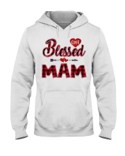 Blessed Mam - Red Hooded Sweatshirt tile
