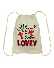 Blessed To Be Called Lovey - Red Drawstring Bag tile