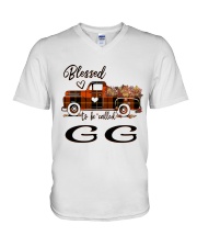 Blessed To Be Called GG - Autumn V-Neck T-Shirt tile
