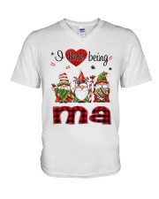 I Love Being Ma - R V-Neck T-Shirt tile