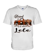 Blessed To Be Called Lele - Autumn V-Neck T-Shirt tile