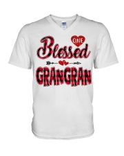 Blessed Grangran - Red V-Neck T-Shirt tile